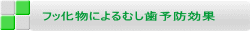 フッ化物によるむし歯予防効果 